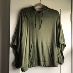 Lou and Grey Army Green Drapey Summer Hoodie